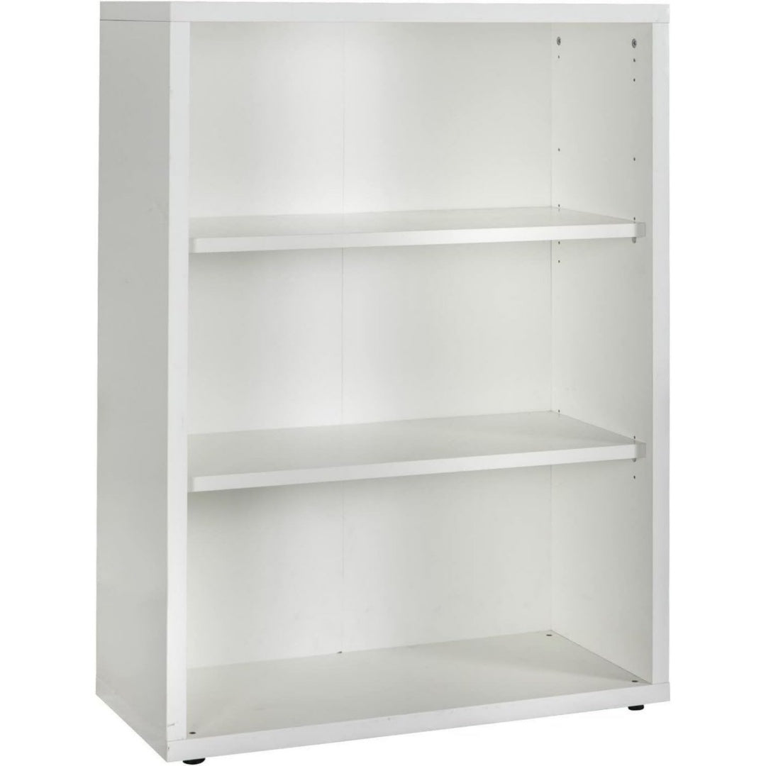 Libreria da soggiorno bianco regolabile con vetro