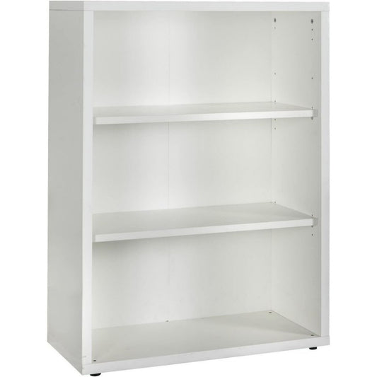 Libreria da soggiorno bianco regolabile con vetro