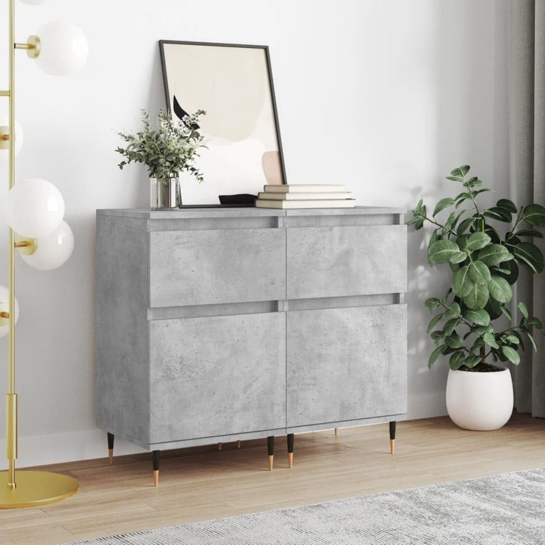Arredo per soggiorno con vano contenitore grigio