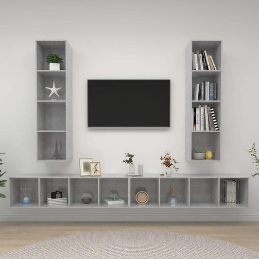 Console porta TV stile industriale grigio