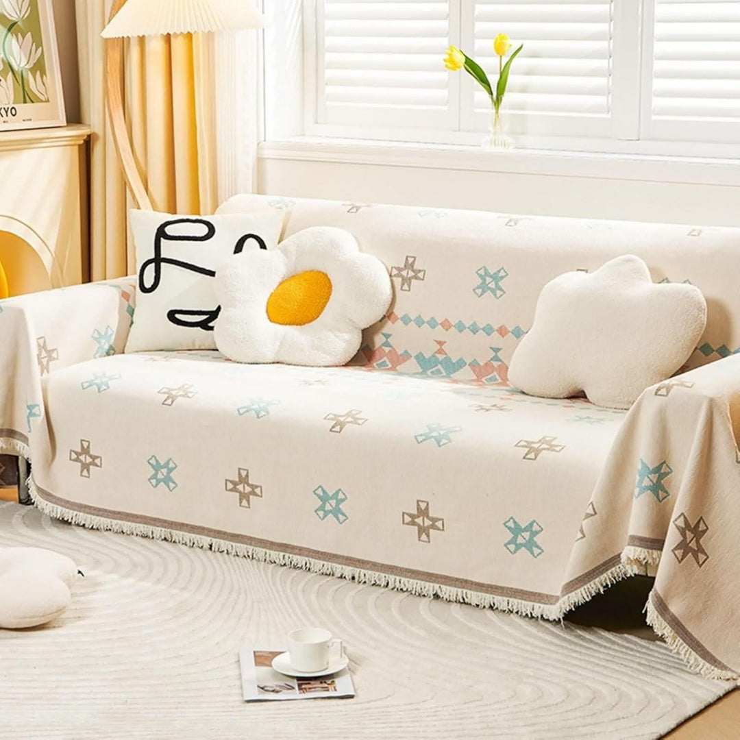 Divano confortevole stile vintage marrone