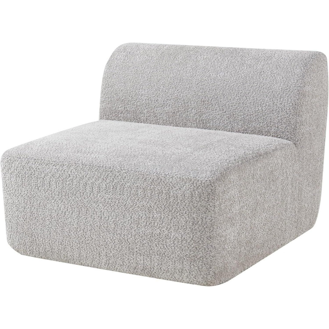 Divano confortevole grigio modulare rivestimento boucle