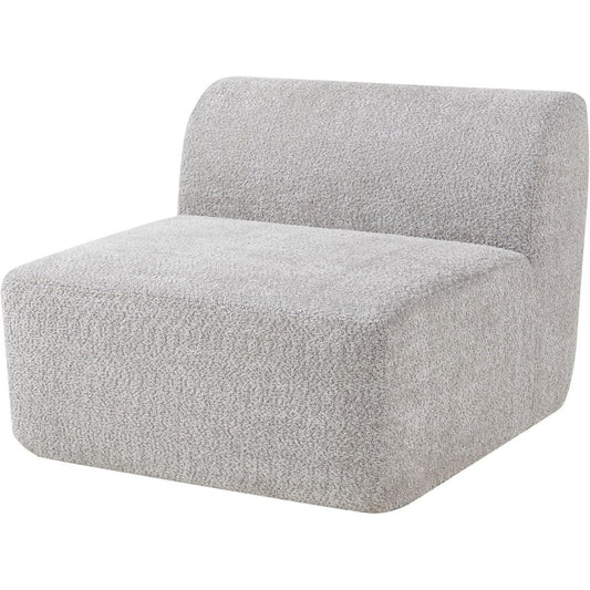 Divano confortevole grigio modulare rivestimento boucle